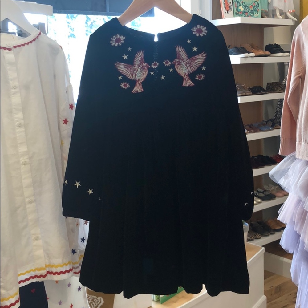 Stella McCartney kids black velvet dress